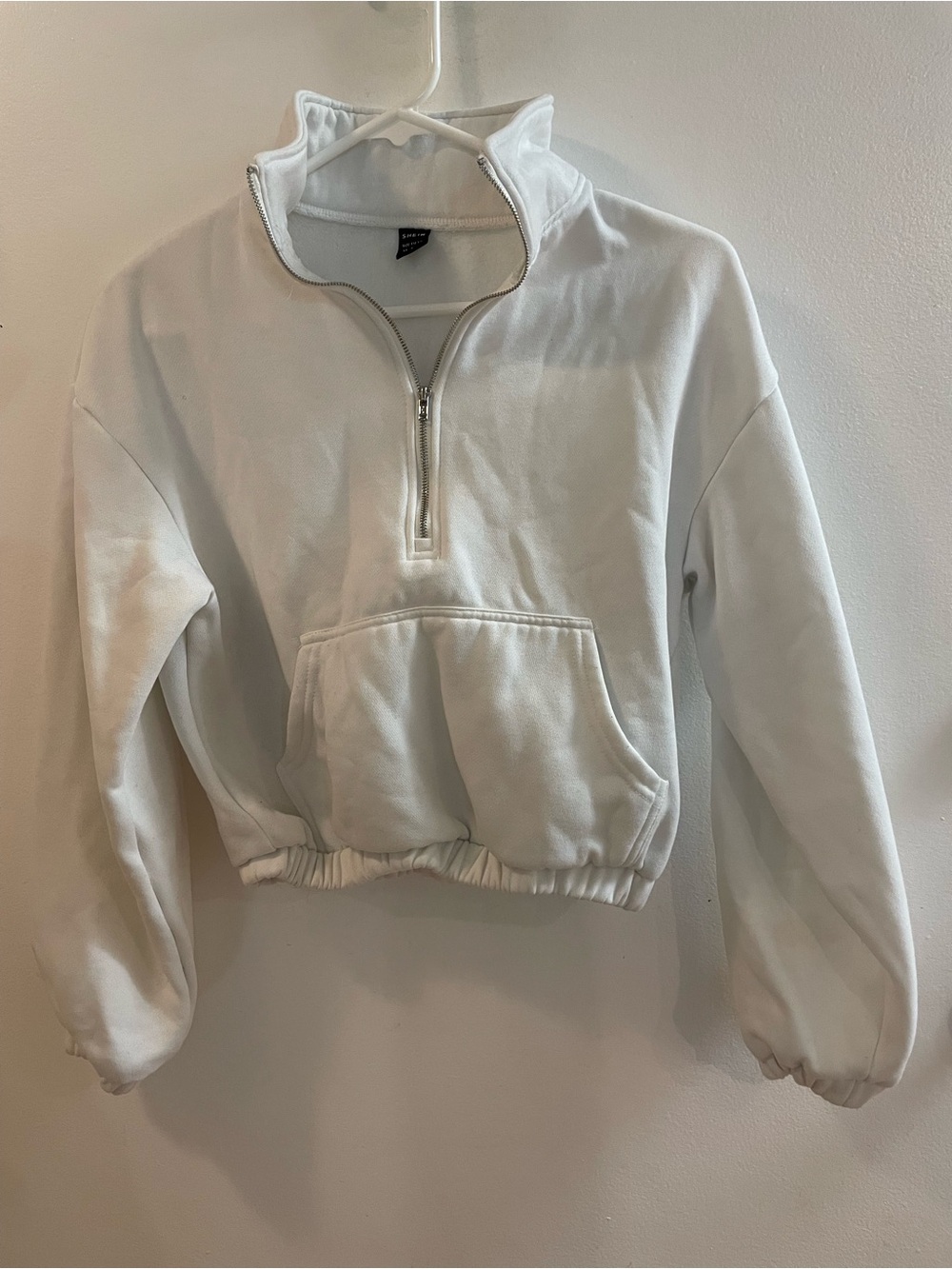 White shein cropped sweater